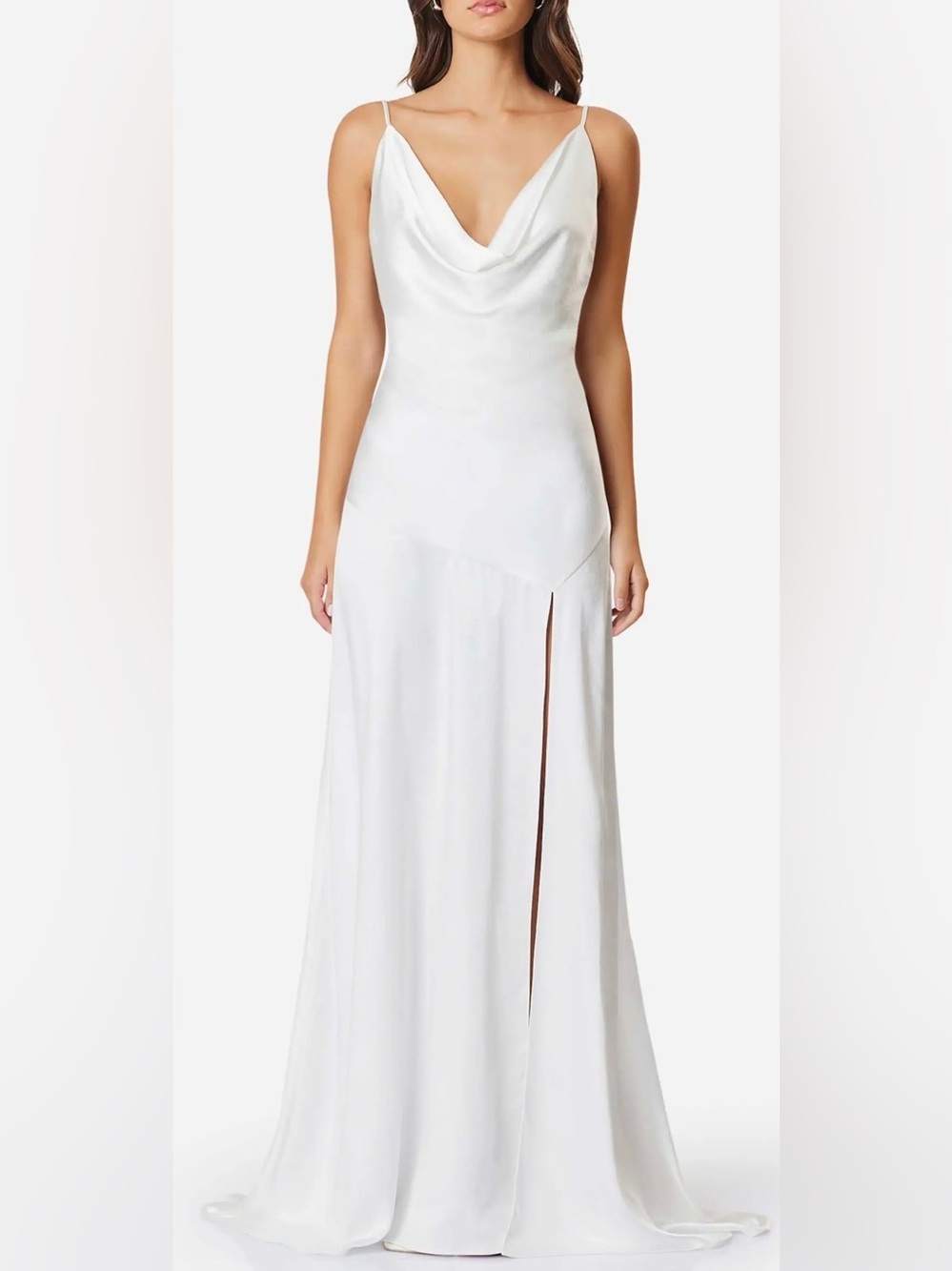 NEW‎ Elliatt Clementine Cowl Neck Maxi Dress In white Sz XL - Picture 2 of 10